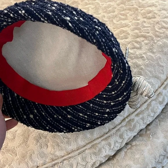 Vintage Navy Tweed Newsboy Cap | Baker Boy Hat - Picture 2 of 4